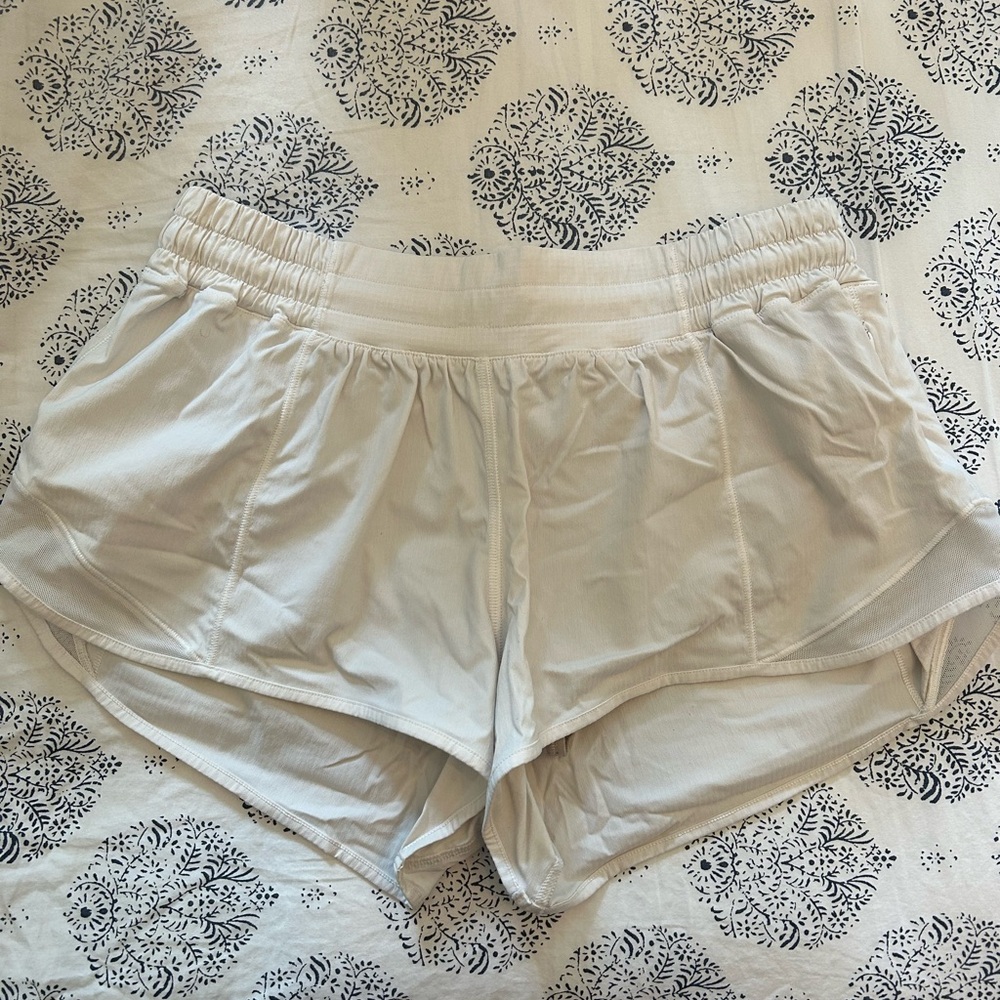 Lululemon White Hotty Hot Shorts